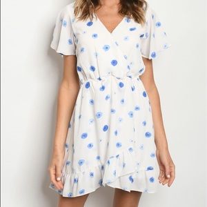 Blue and Cream Dress